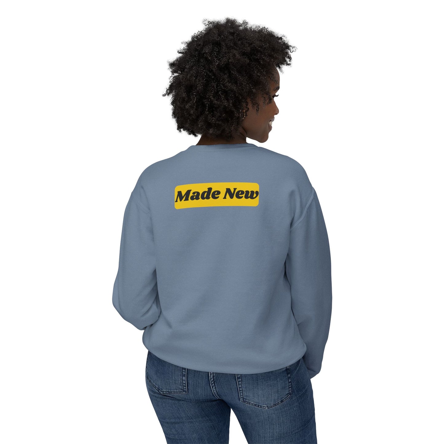 Positive Jesus Loves You Crewneck Sweatshirt - Unisex Lightweight Apparel