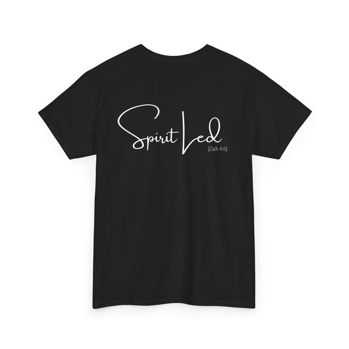Spirit Led Unisex Heavy Cotton Tee, Comfortable Cotton Tee, Casual Inspirational Shirt, Gift for Faith-Based Events, Everyday Wear