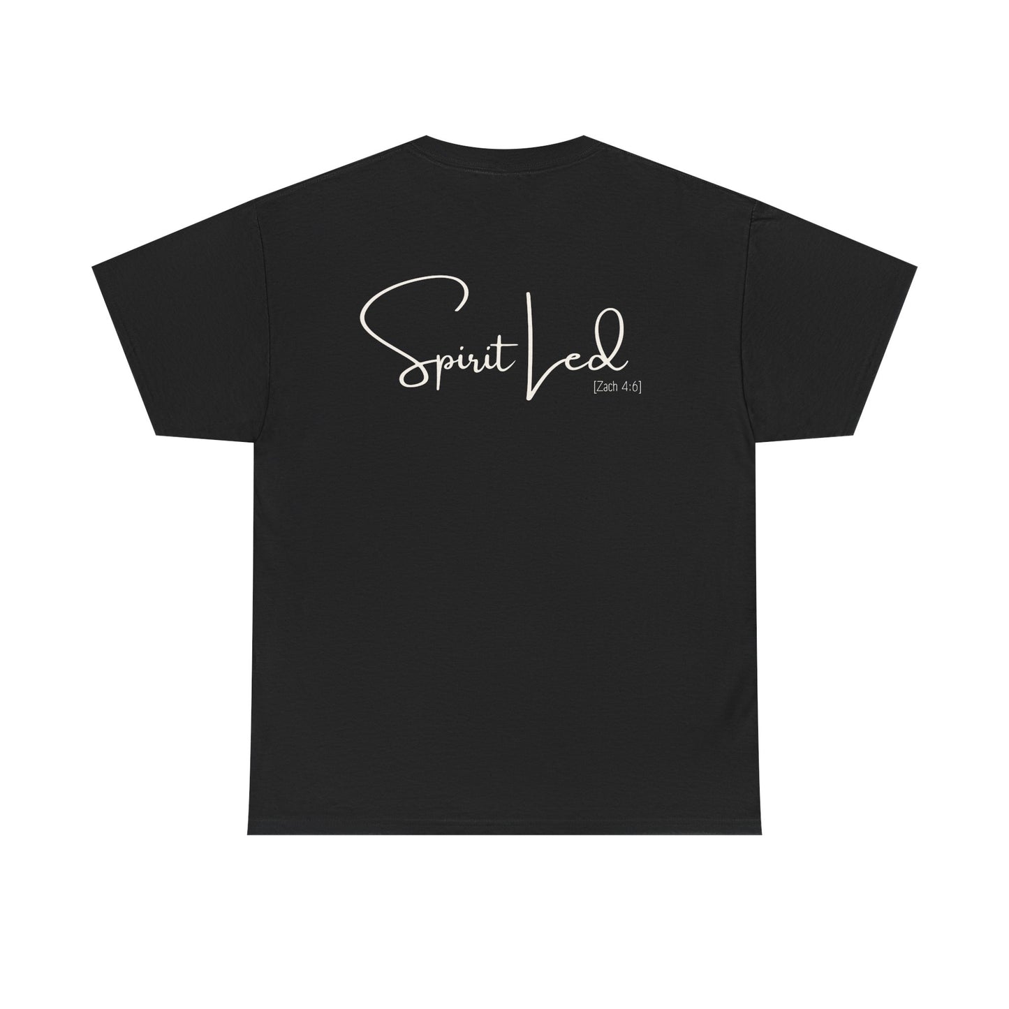 Spirit Led Unisex Heavy Cotton Tee, Comfortable Cotton Tee, Casual Inspirational Shirt, Gift for Faith-Based Events, Everyday Wear