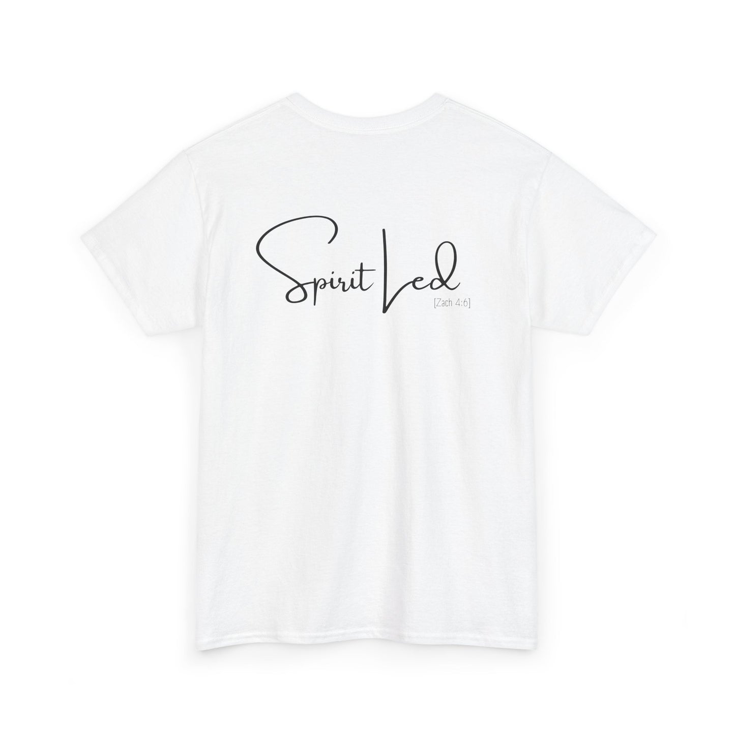 Spirit Led Unisex Heavy Cotton Tee, Comfortable Cotton Tee, Casual Inspirational Shirt, Gift for Faith-Based Events, Everyday Wear