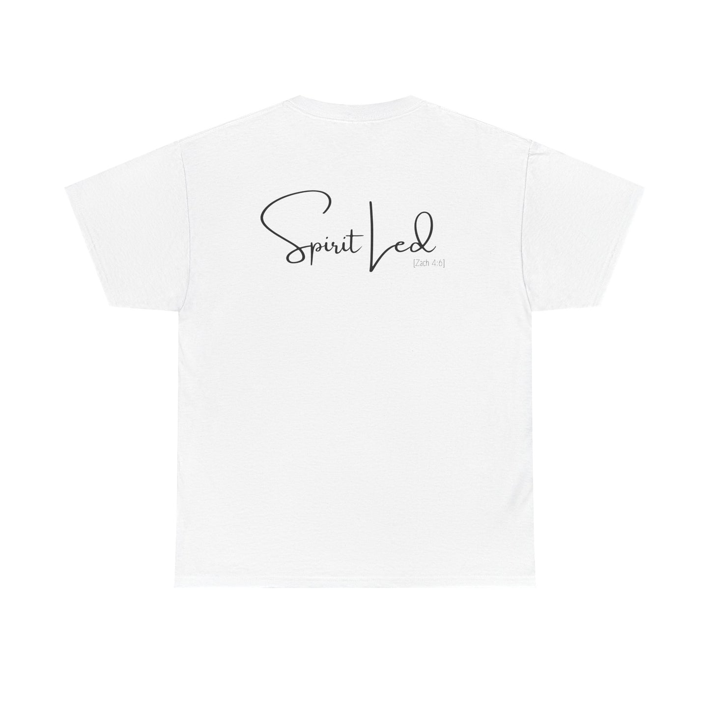 Spirit Led Unisex Heavy Cotton Tee, Comfortable Cotton Tee, Casual Inspirational Shirt, Gift for Faith-Based Events, Everyday Wear