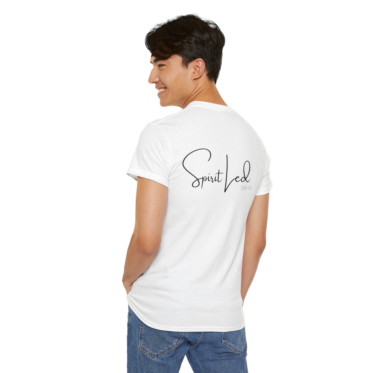 Spirit Led Unisex Heavy Cotton Tee, Comfortable Cotton Tee, Casual Inspirational Shirt, Gift for Faith-Based Events, Everyday Wear