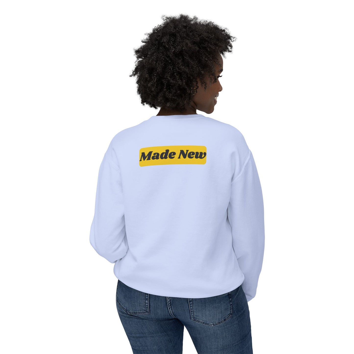 Positive Jesus Loves You Crewneck Sweatshirt - Unisex Lightweight Apparel