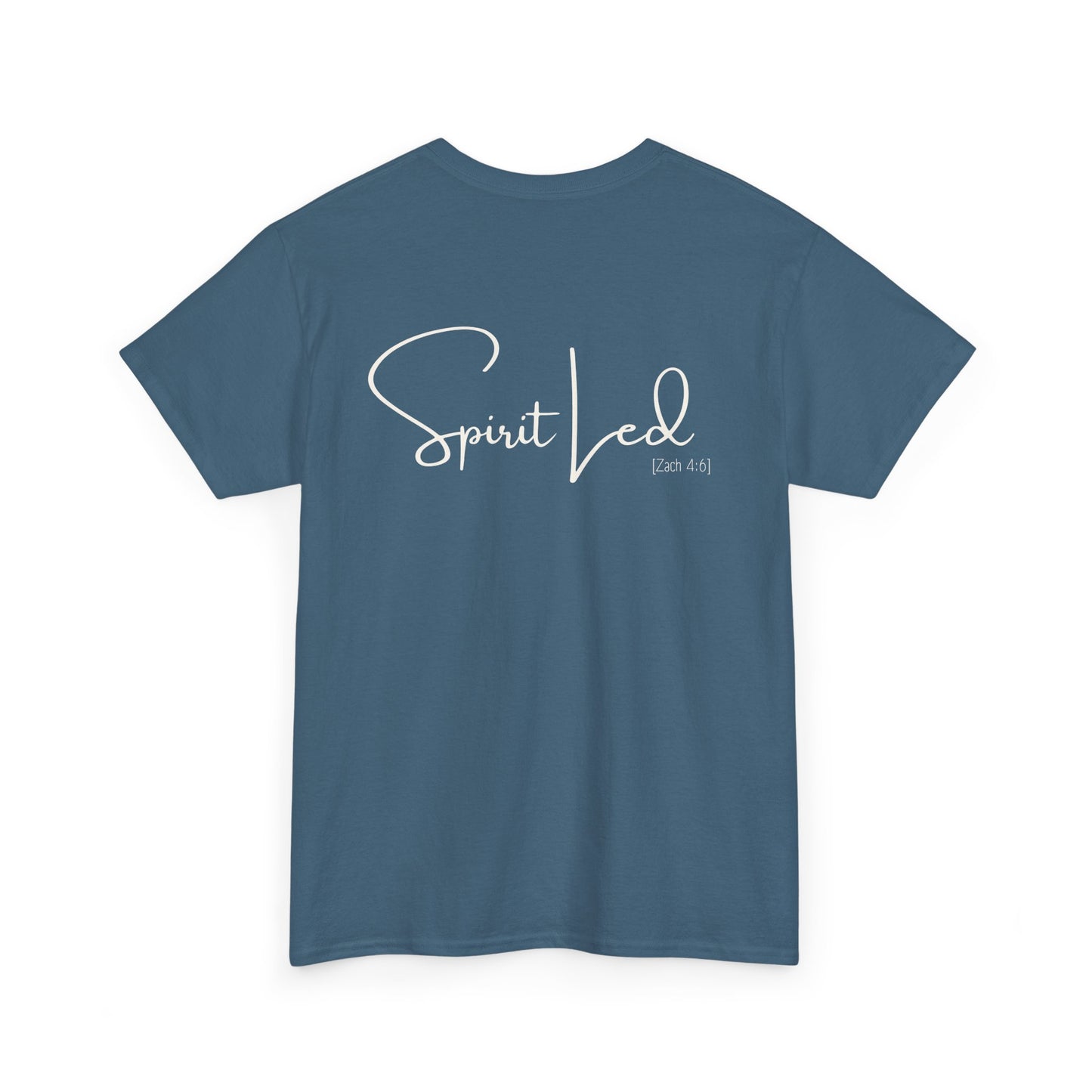 Spirit Led Unisex Heavy Cotton Tee, Comfortable Cotton Tee, Casual Inspirational Shirt, Gift for Faith-Based Events, Everyday Wear
