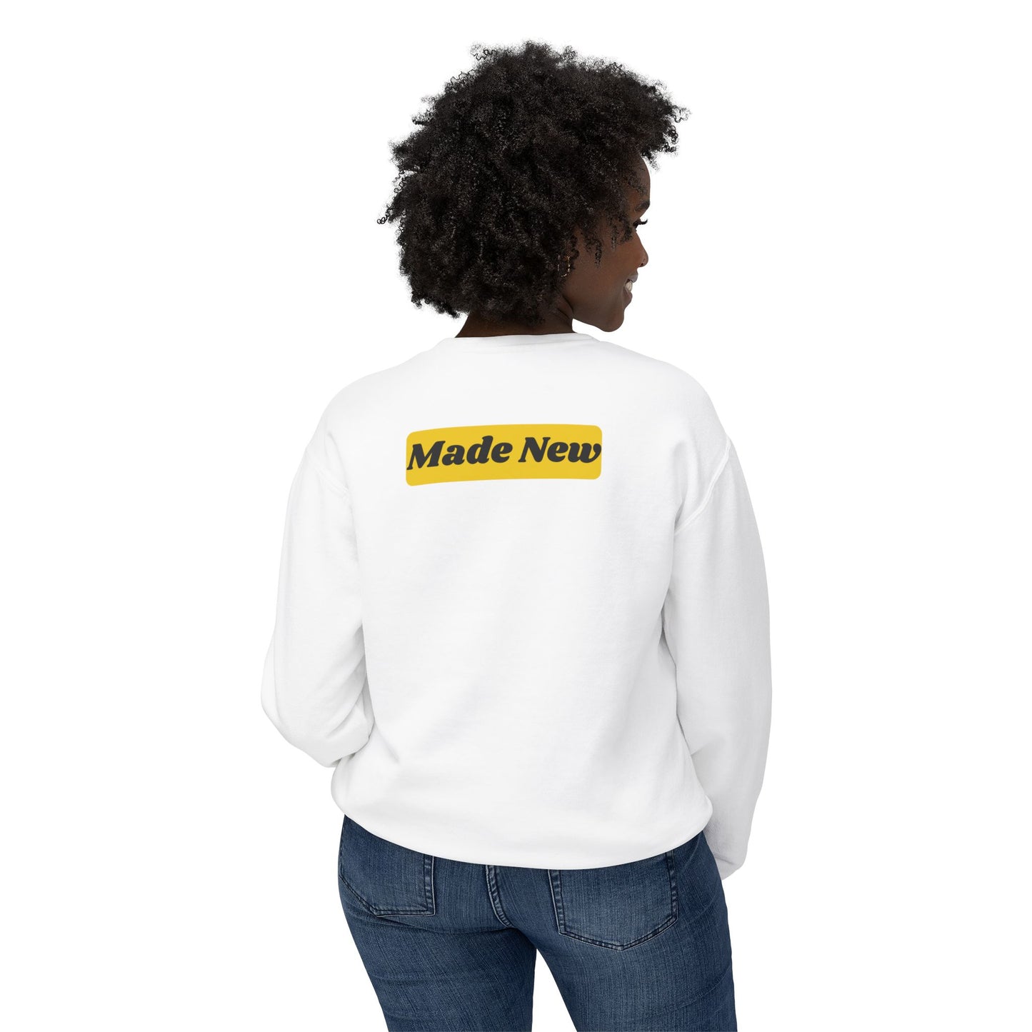 Positive Jesus Loves You Crewneck Sweatshirt - Unisex Lightweight Apparel