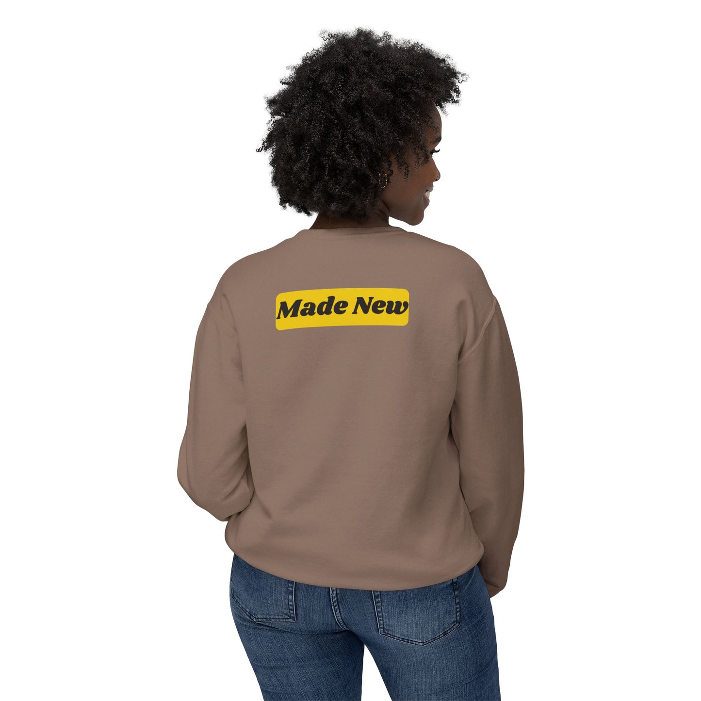 Positive Jesus Loves You Crewneck Sweatshirt - Unisex Lightweight Apparel