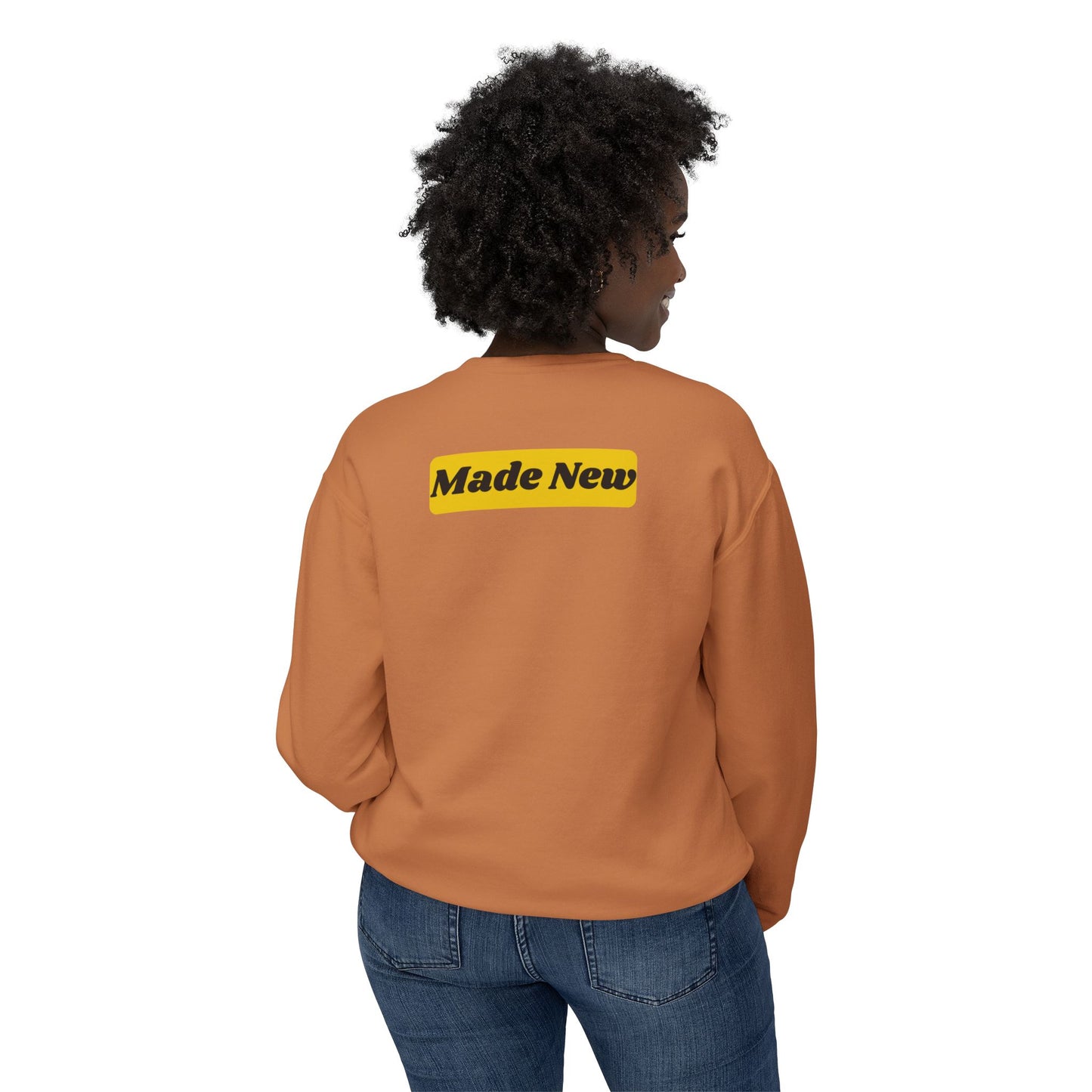 Positive Jesus Loves You Crewneck Sweatshirt - Unisex Lightweight Apparel