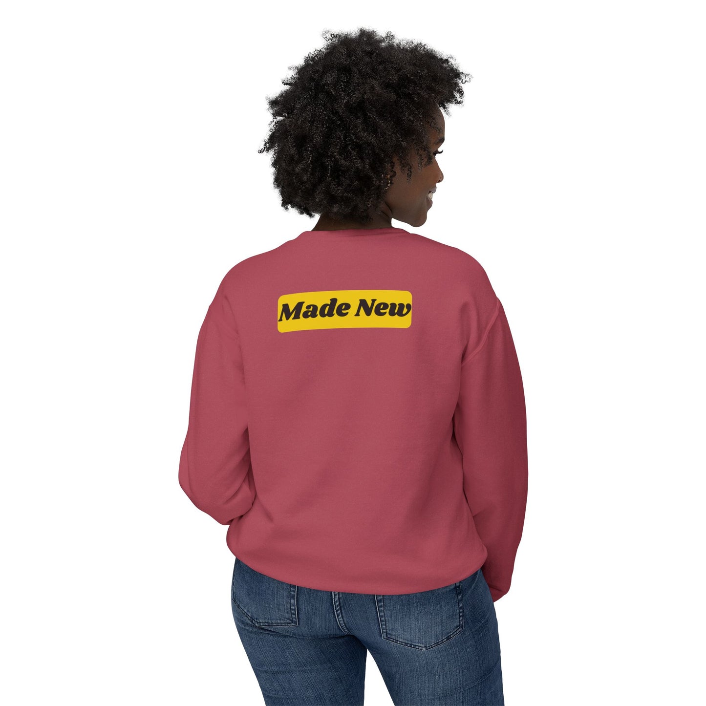 Positive Jesus Loves You Crewneck Sweatshirt - Unisex Lightweight Apparel