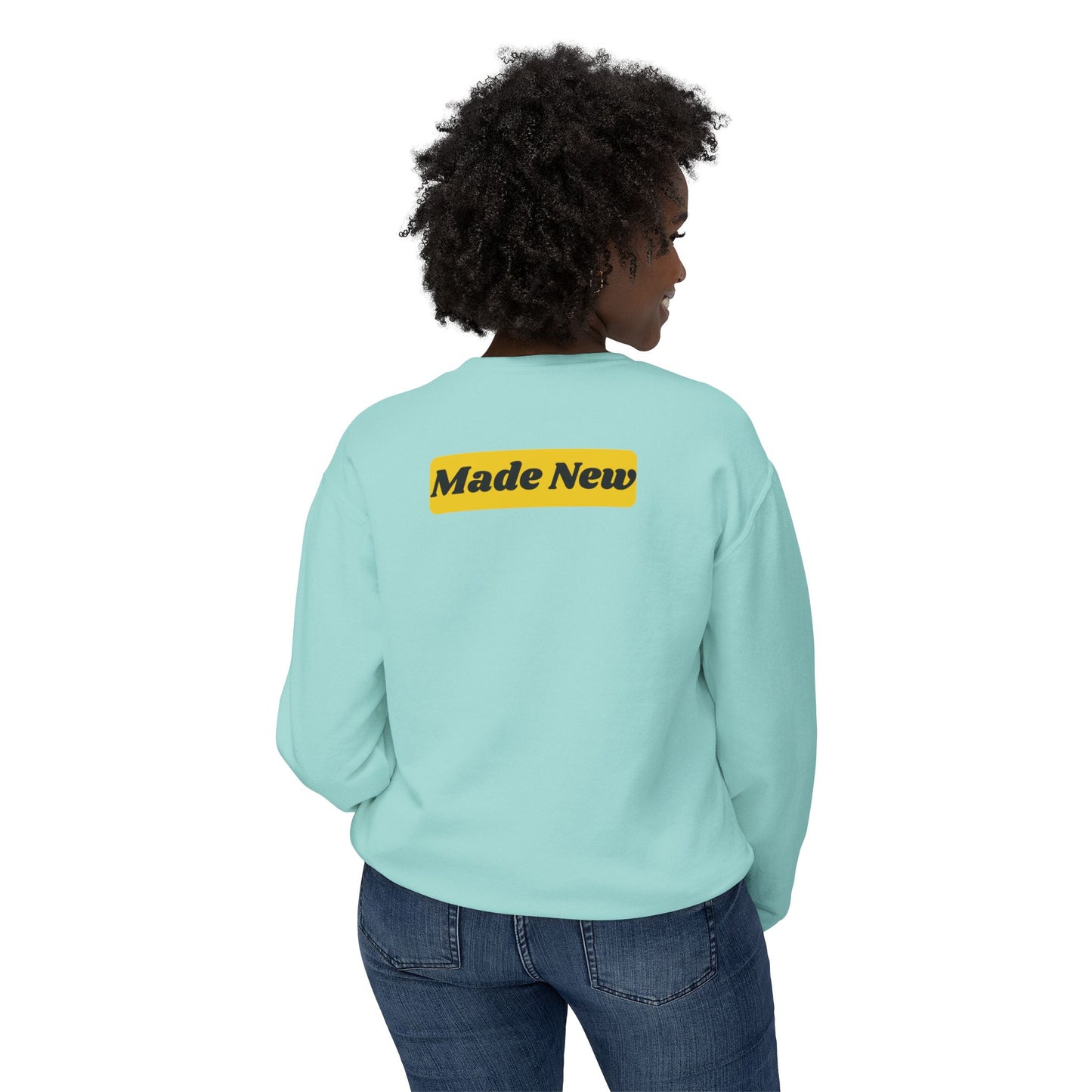 Positive Jesus Loves You Crewneck Sweatshirt - Unisex Lightweight Apparel