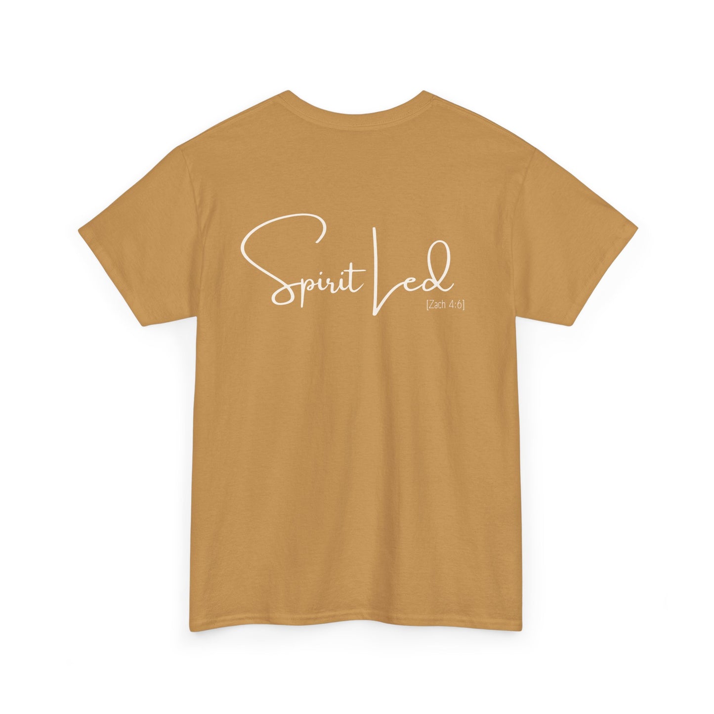 Spirit Led Unisex Heavy Cotton Tee, Comfortable Cotton Tee, Casual Inspirational Shirt, Gift for Faith-Based Events, Everyday Wear