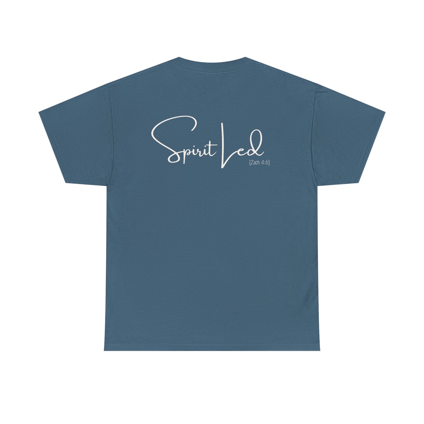 Spirit Led Unisex Heavy Cotton Tee, Comfortable Cotton Tee, Casual Inspirational Shirt, Gift for Faith-Based Events, Everyday Wear