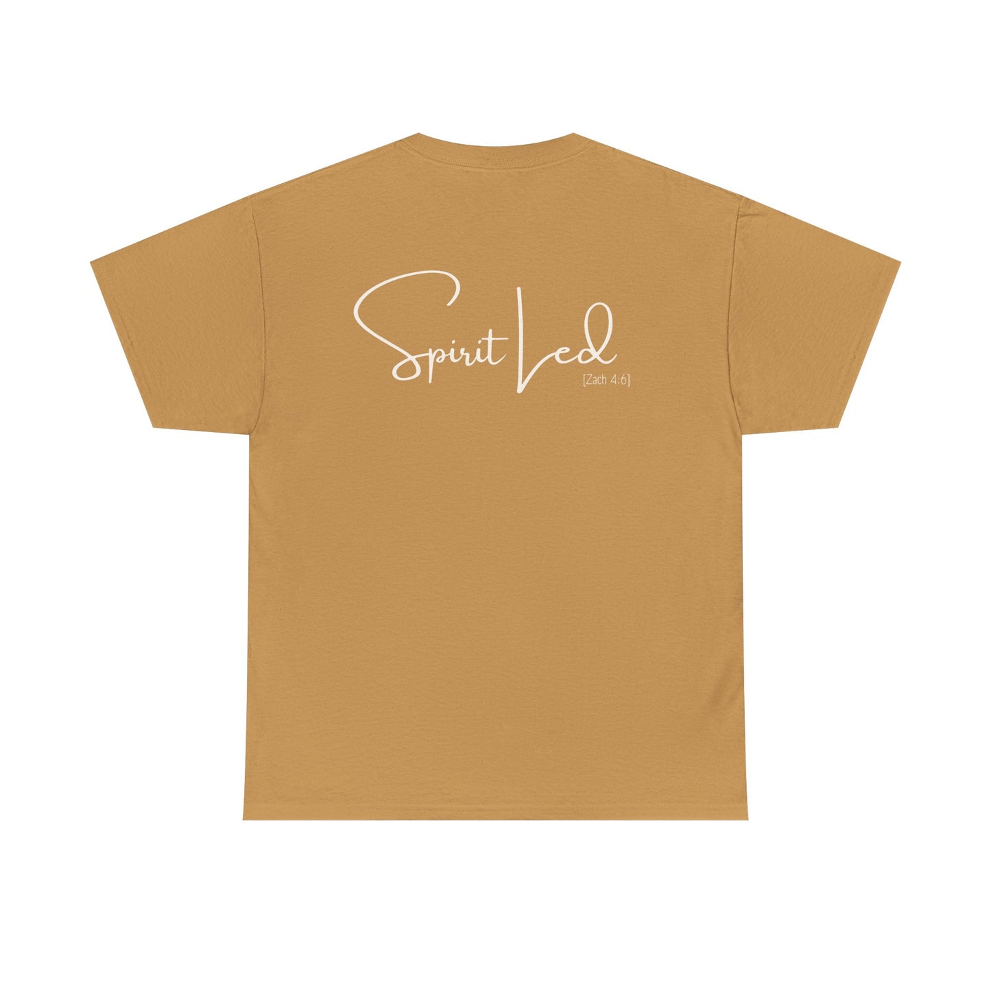 Spirit Led Unisex Heavy Cotton Tee, Comfortable Cotton Tee, Casual Inspirational Shirt, Gift for Faith-Based Events, Everyday Wear