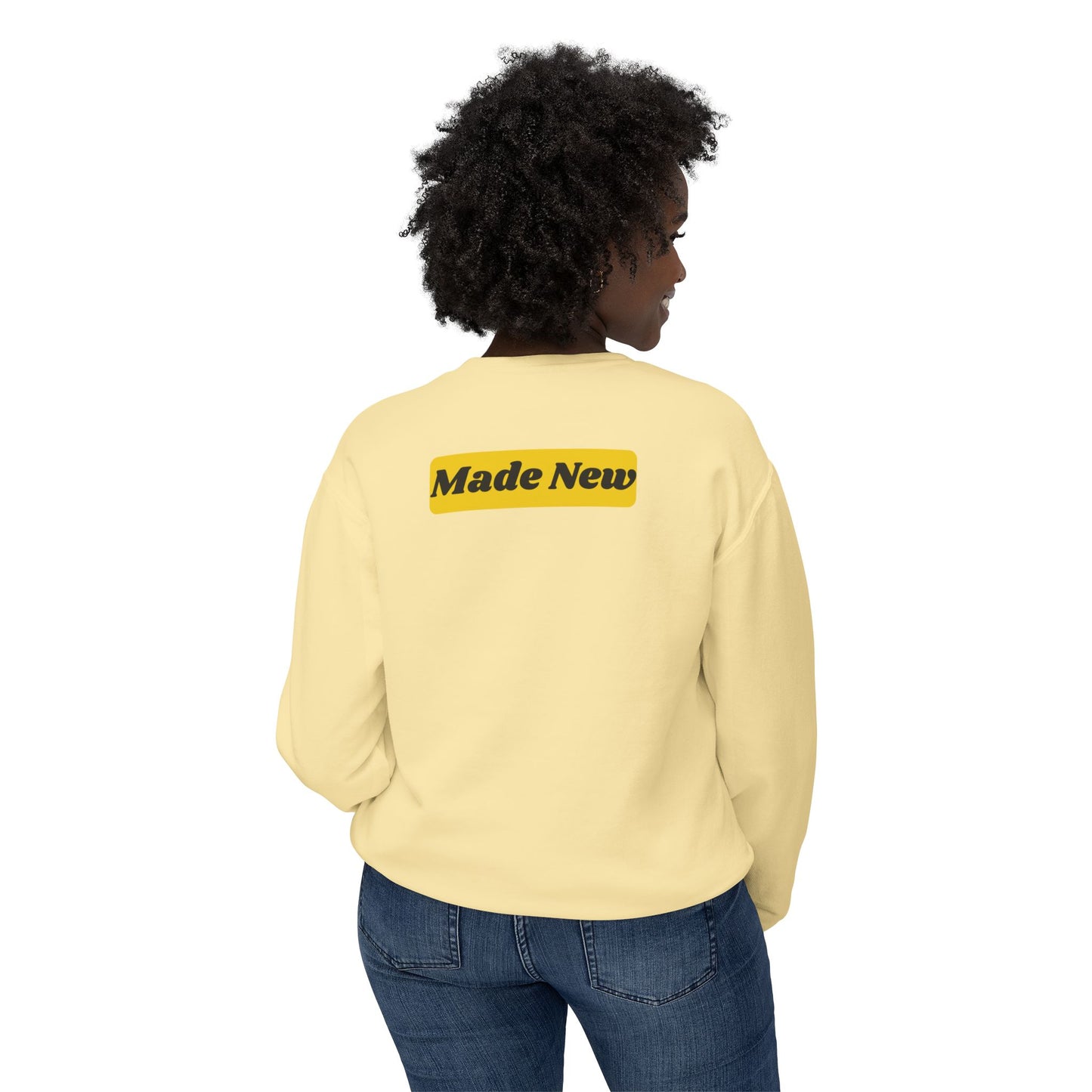 Positive Jesus Loves You Crewneck Sweatshirt - Unisex Lightweight Apparel