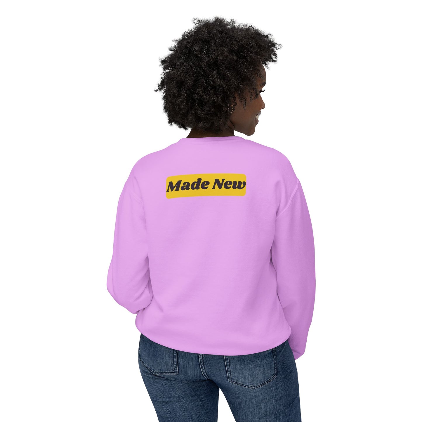 Positive Jesus Loves You Crewneck Sweatshirt - Unisex Lightweight Apparel