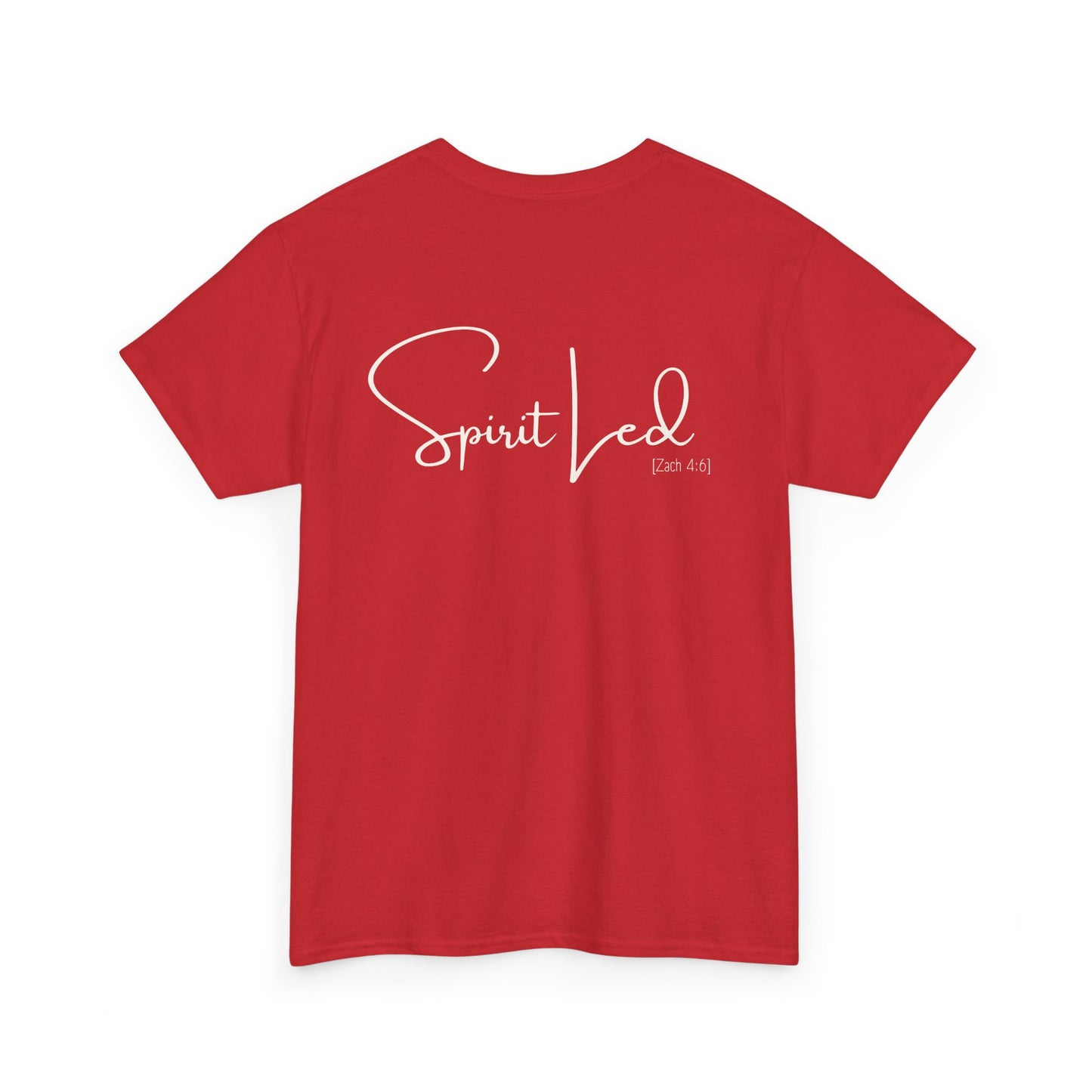 Spirit Led Unisex Heavy Cotton Tee, Comfortable Cotton Tee, Casual Inspirational Shirt, Gift for Faith-Based Events, Everyday Wear