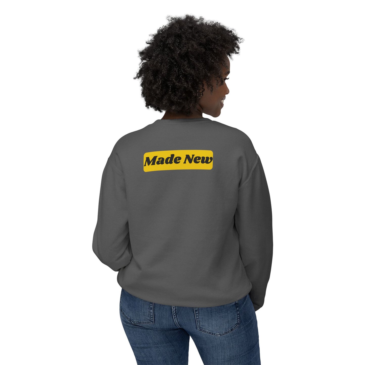 Positive Jesus Loves You Crewneck Sweatshirt - Unisex Lightweight Apparel