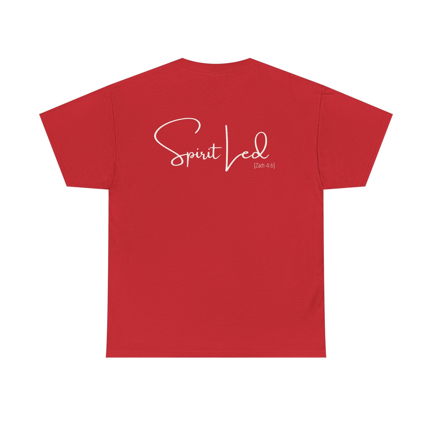 Spirit Led Unisex Heavy Cotton Tee, Comfortable Cotton Tee, Casual Inspirational Shirt, Gift for Faith-Based Events, Everyday Wear