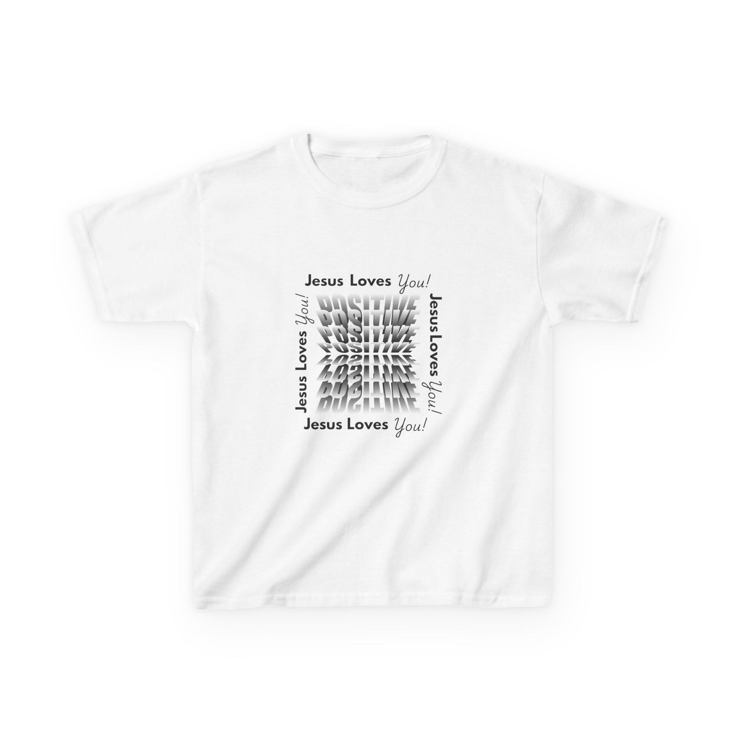 Kids Jesus Loves You Heavy Cotton Tee - Faith-Based Youth T-Shirt