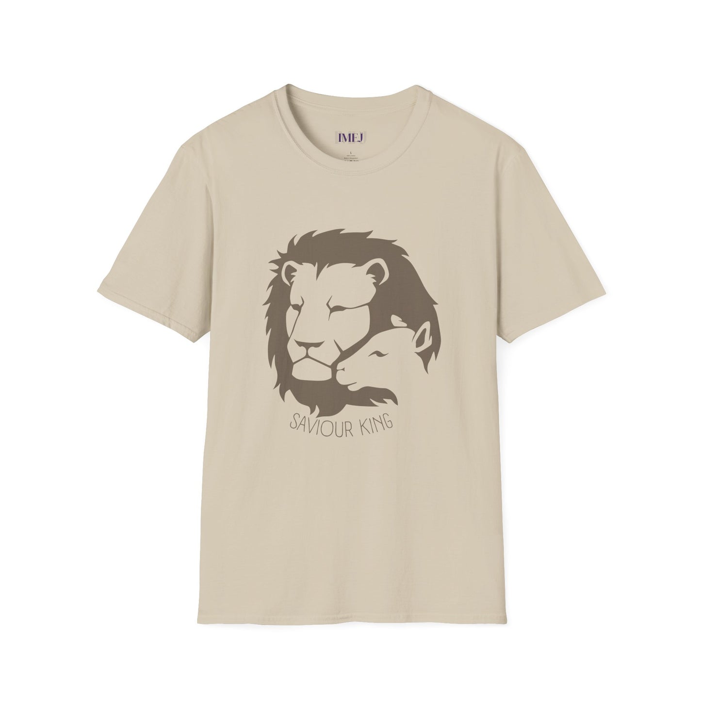 Lion and the Lamb. Unisex Softstyle T-Shirt - Christian Message Tee