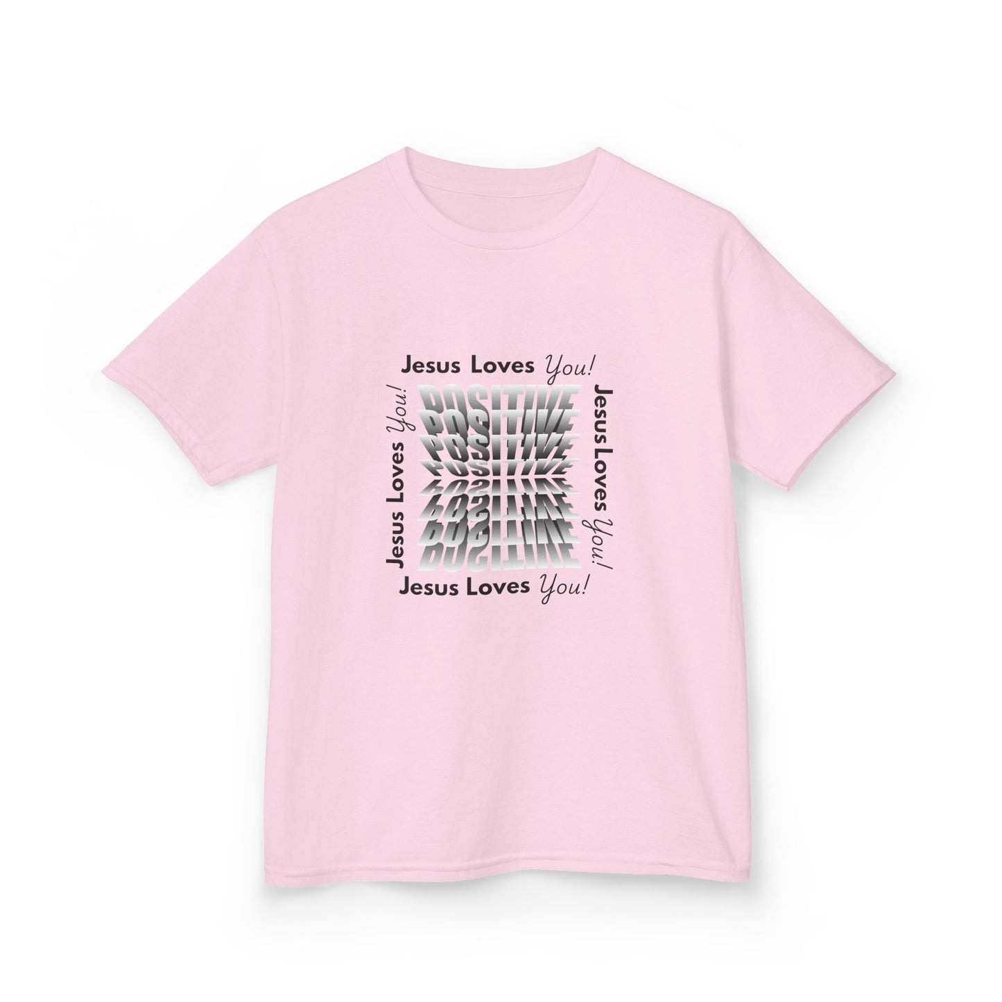 Kids Jesus Loves You Heavy Cotton Tee - Faith-Based Youth T-Shirt