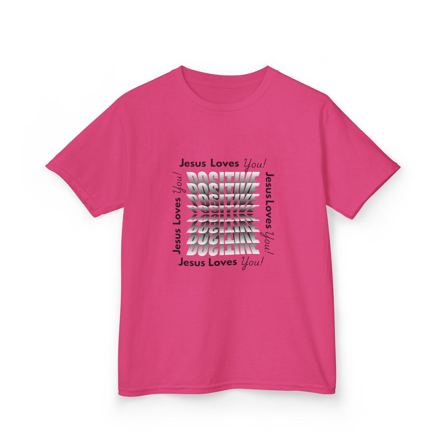Kids Jesus Loves You Heavy Cotton Tee - Faith-Based Youth T-Shirt