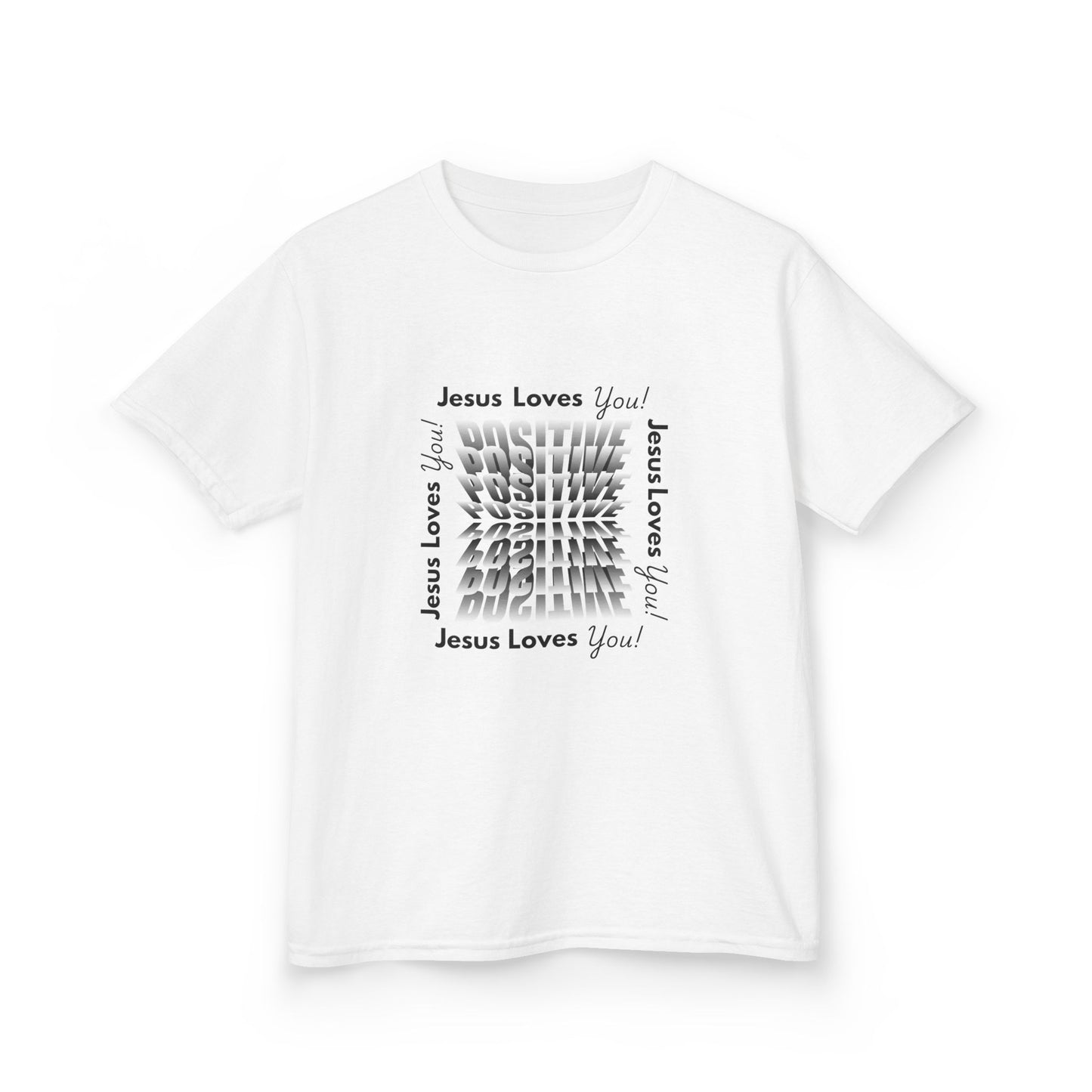 Kids Jesus Loves You Heavy Cotton Tee - Faith-Based Youth T-Shirt