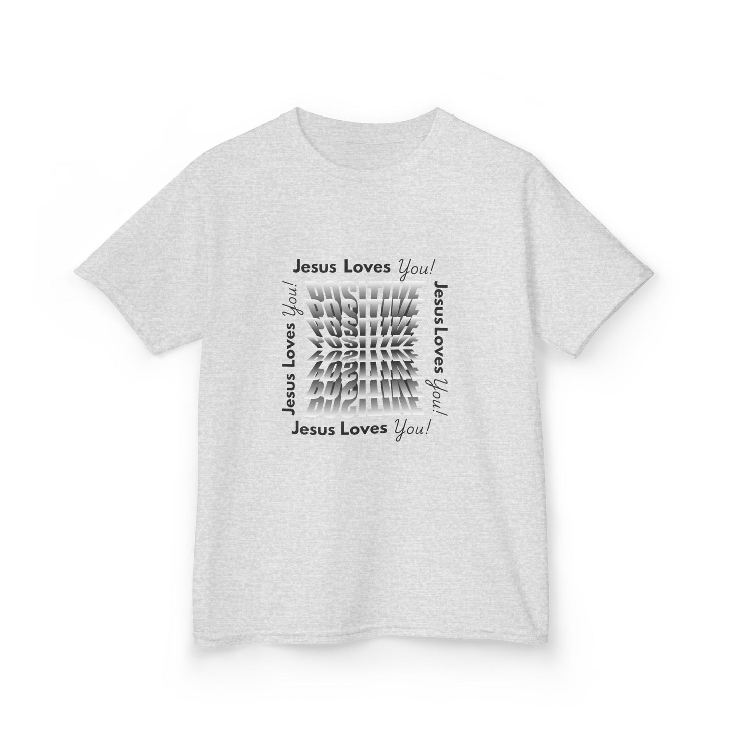Kids Jesus Loves You Heavy Cotton Tee - Faith-Based Youth T-Shirt
