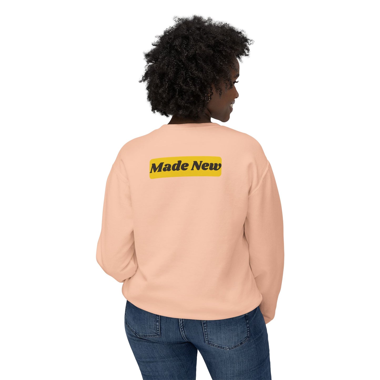 Positive Jesus Loves You Crewneck Sweatshirt - Unisex Lightweight Apparel