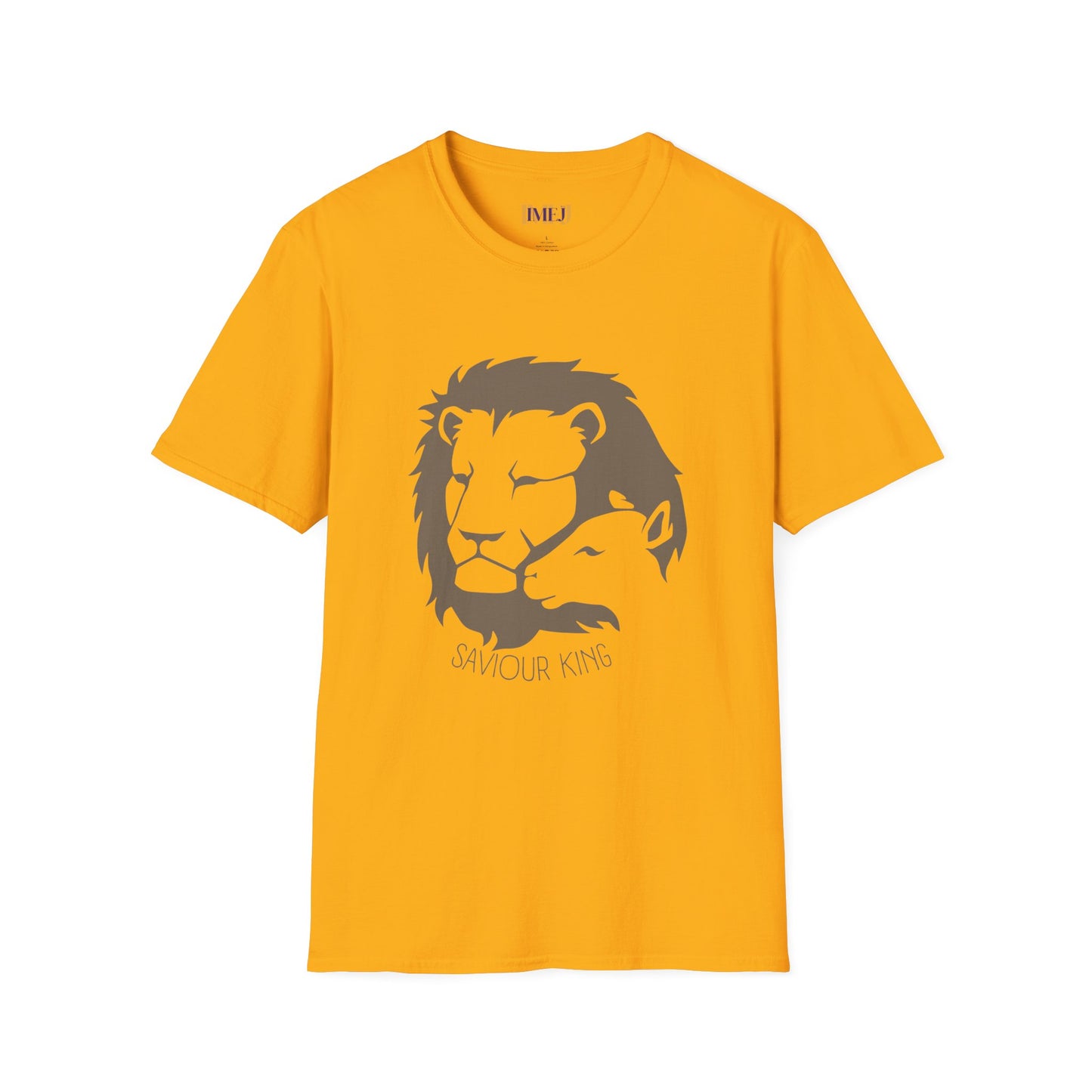 Lion and the Lamb. Unisex Softstyle T-Shirt - Christian Message Tee