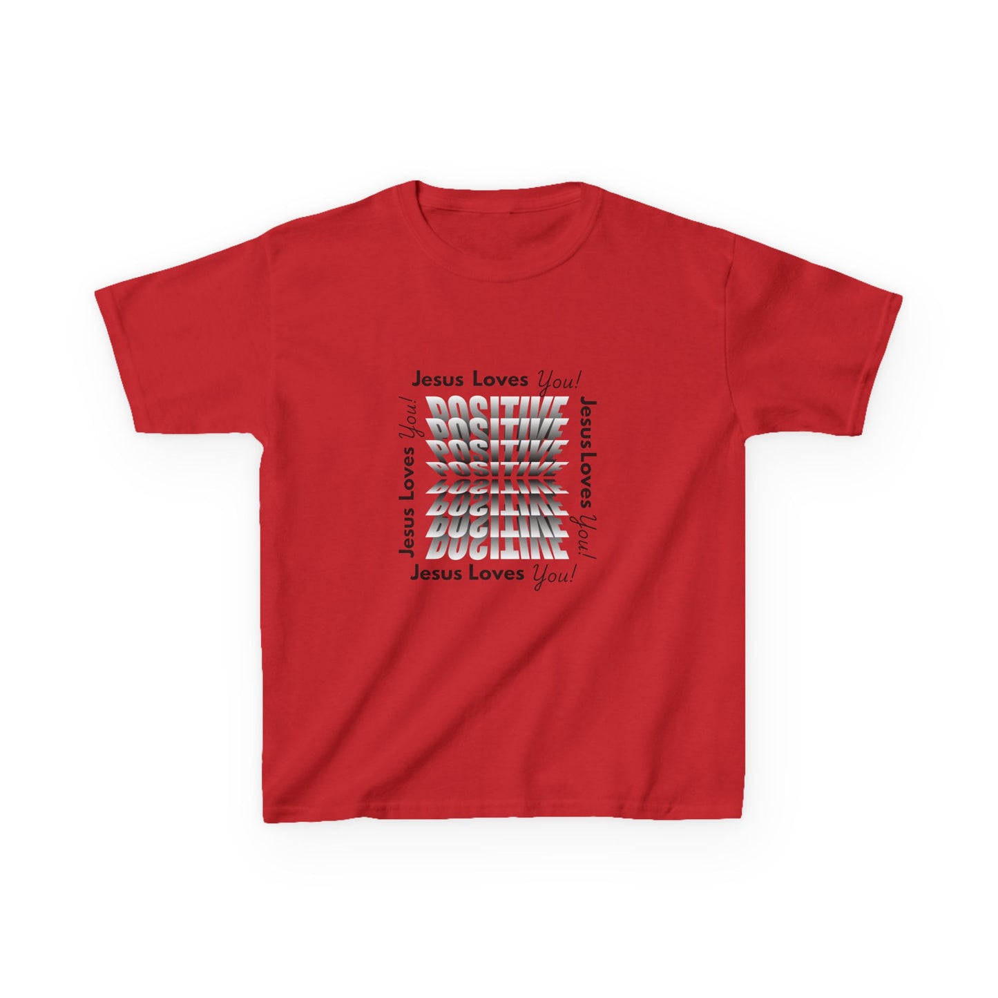 Kids Jesus Loves You Heavy Cotton Tee - Faith-Based Youth T-Shirt