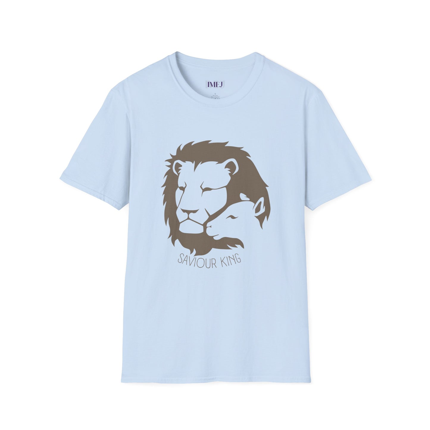 Lion and the Lamb. Unisex Softstyle T-Shirt - Christian Message Tee