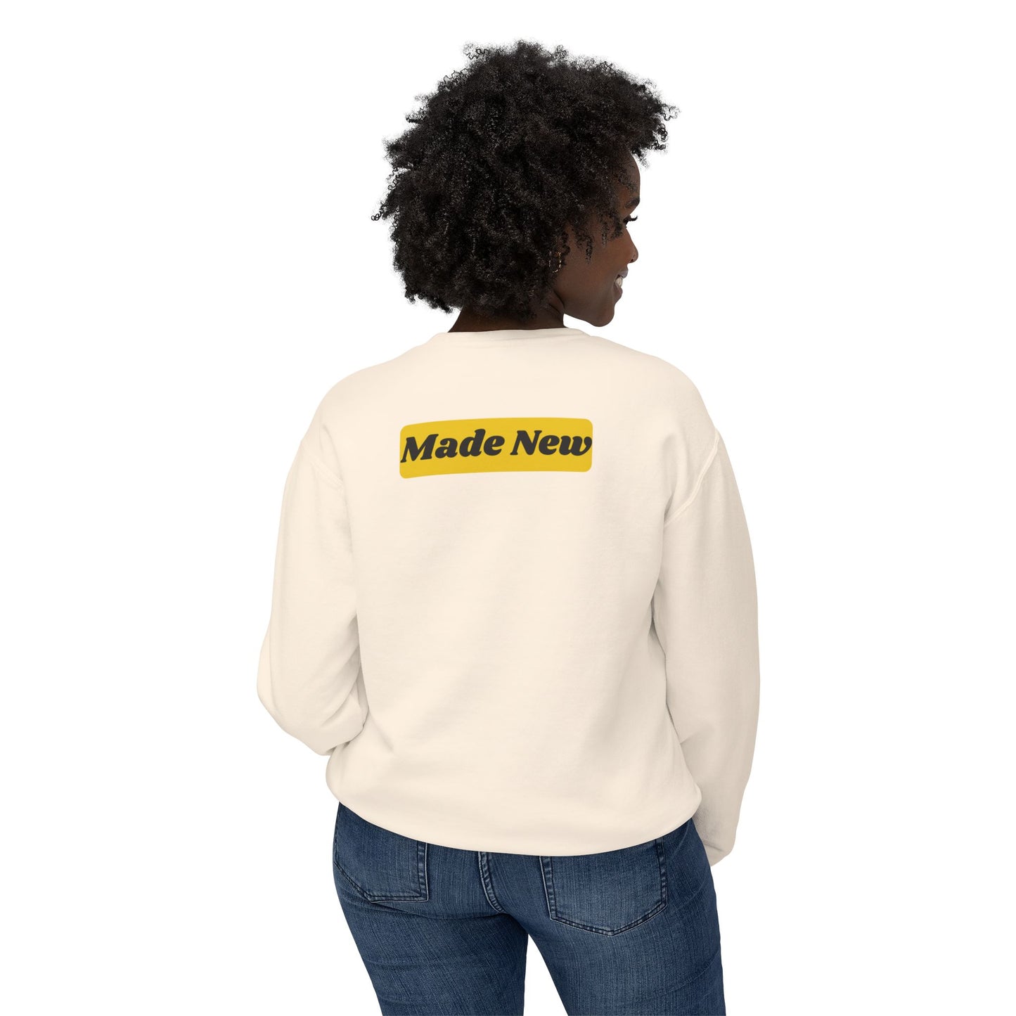 Positive Jesus Loves You Crewneck Sweatshirt - Unisex Lightweight Apparel