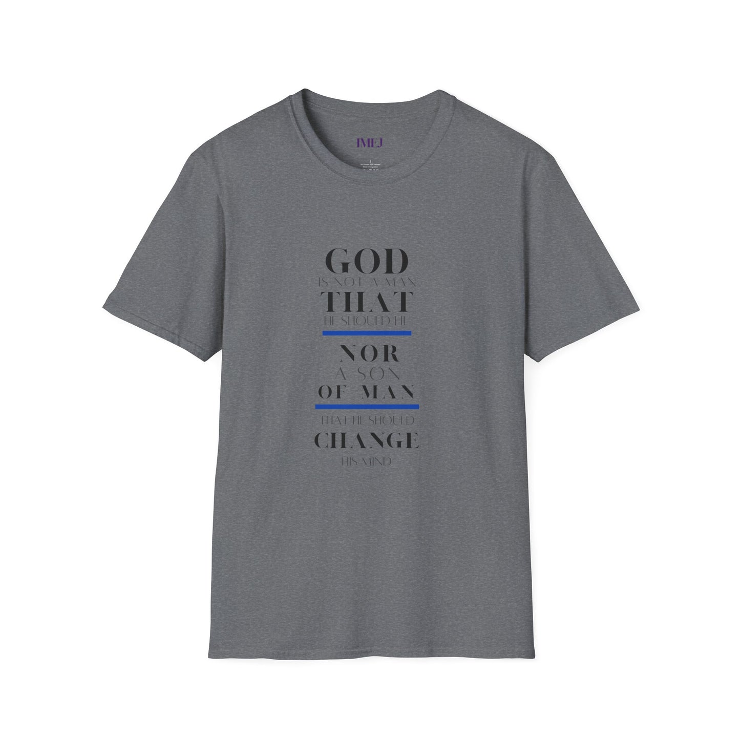 Inspirational Unisex Softstyle T-Shirt - God Quotes for Faith and Encouragement