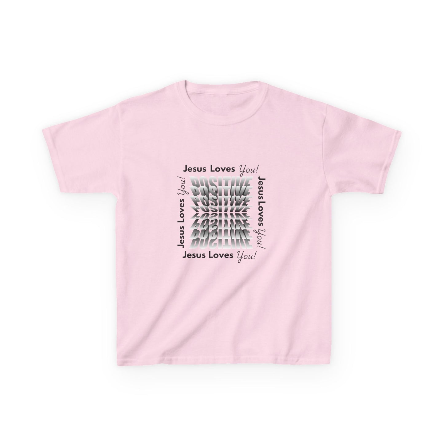 Kids Jesus Loves You Heavy Cotton Tee - Faith-Based Youth T-Shirt