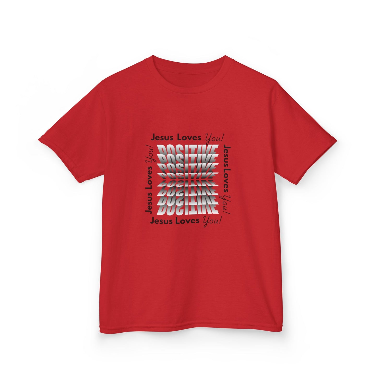 Kids Jesus Loves You Heavy Cotton Tee - Faith-Based Youth T-Shirt