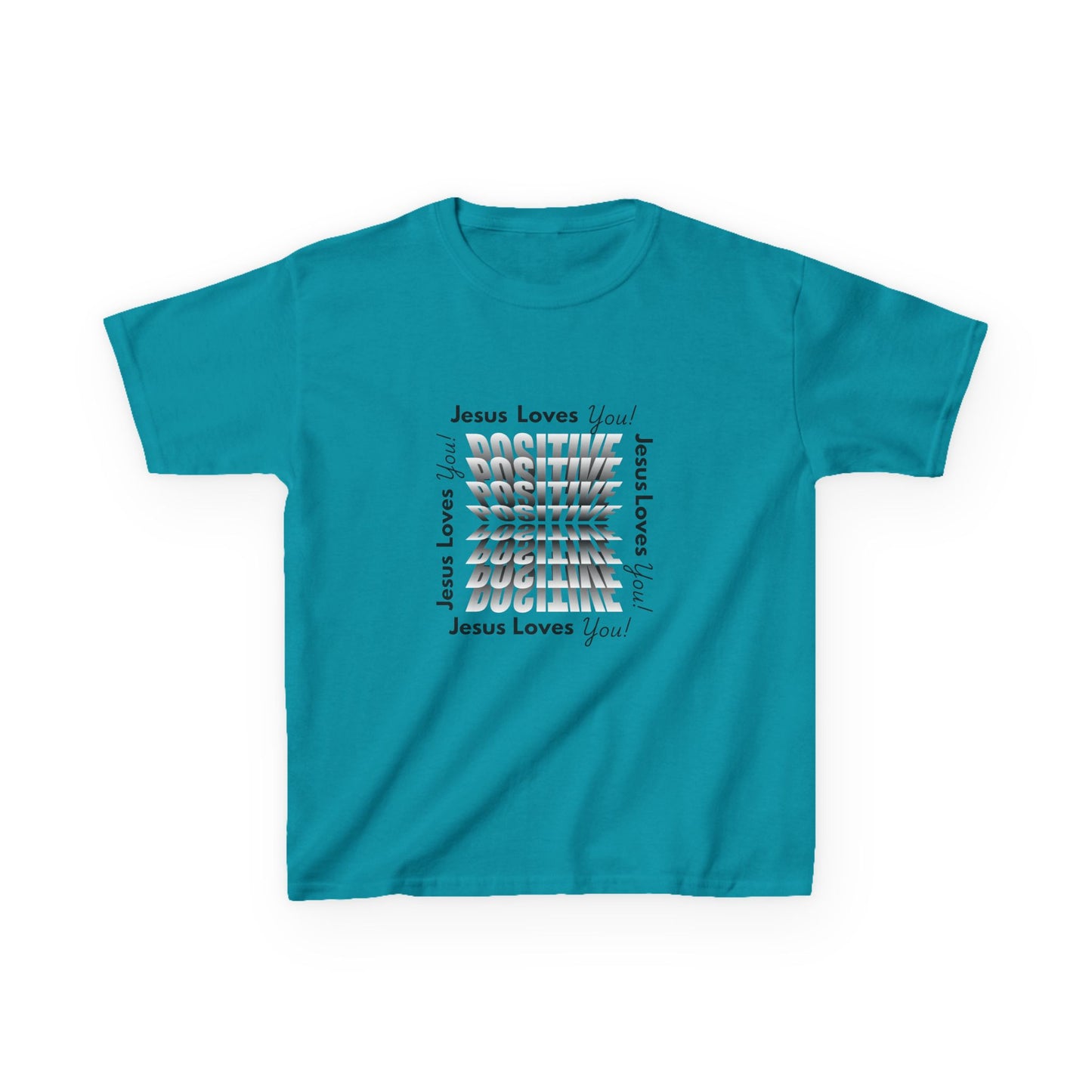 Kids Jesus Loves You Heavy Cotton Tee - Faith-Based Youth T-Shirt