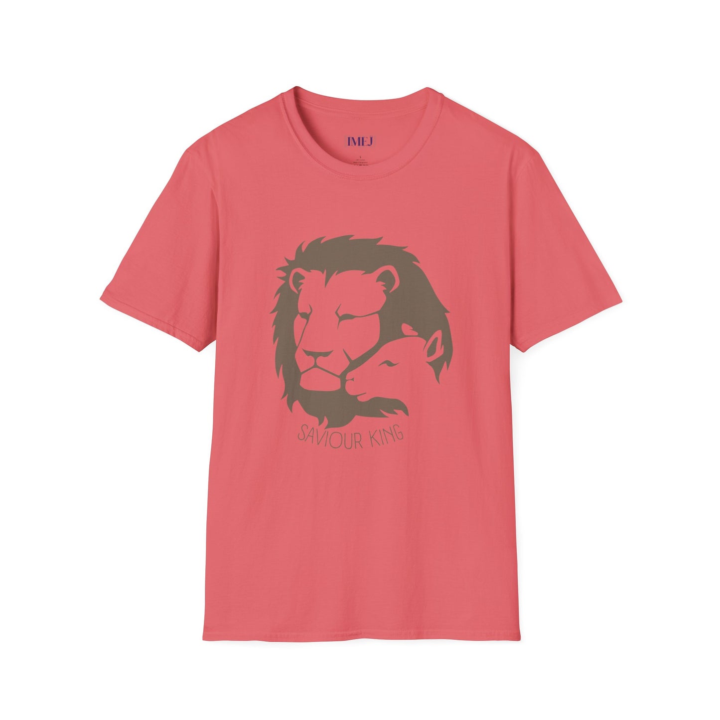 Lion and the Lamb. Unisex Softstyle T-Shirt - Christian Message Tee