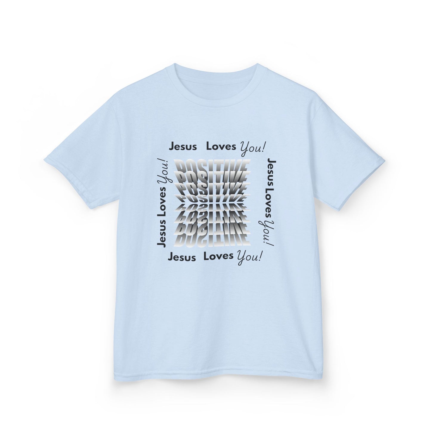 Kids Jesus Loves You Heavy Cotton Tee - Faith-Based Youth T-Shirt