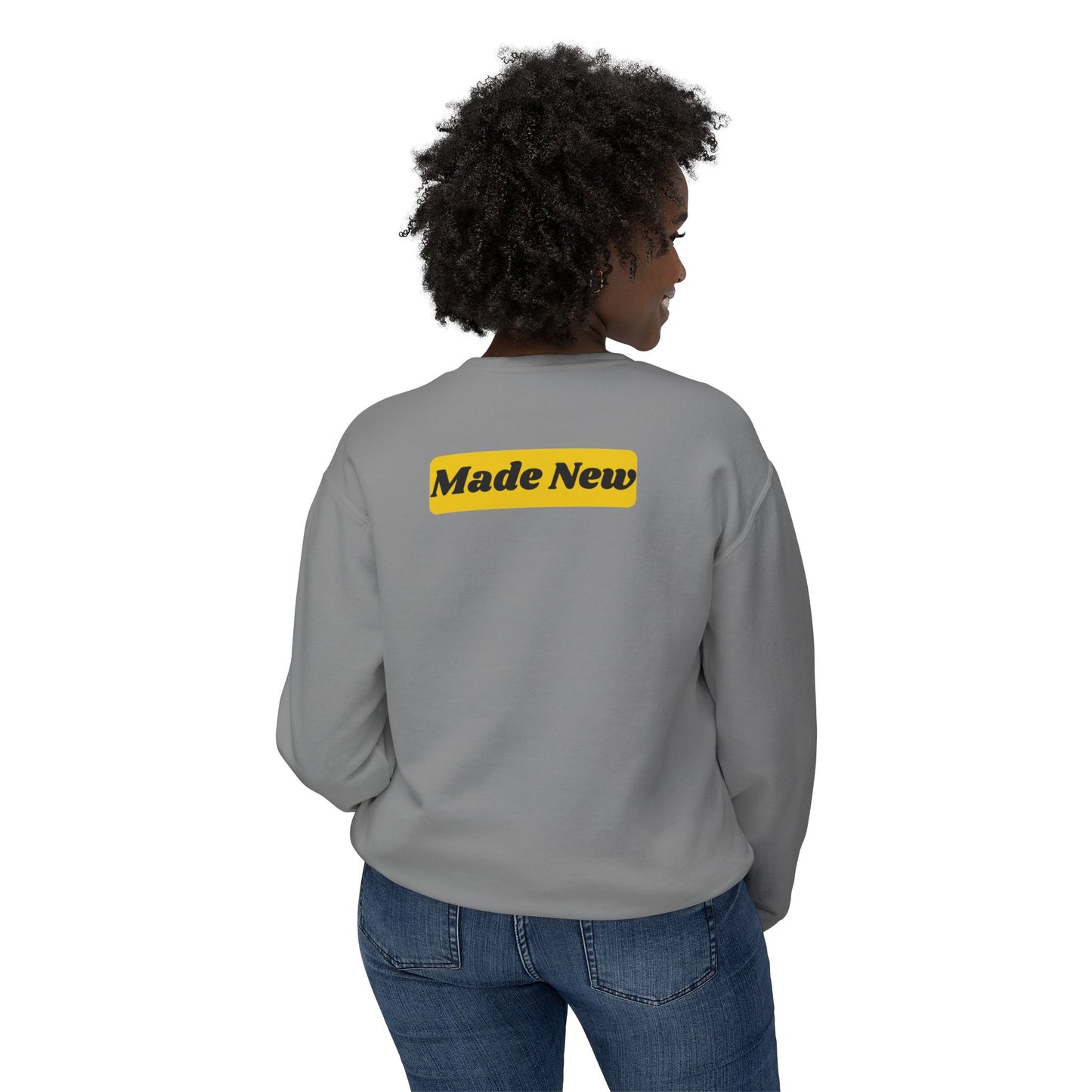 Positive Jesus Loves You Crewneck Sweatshirt - Unisex Lightweight Apparel